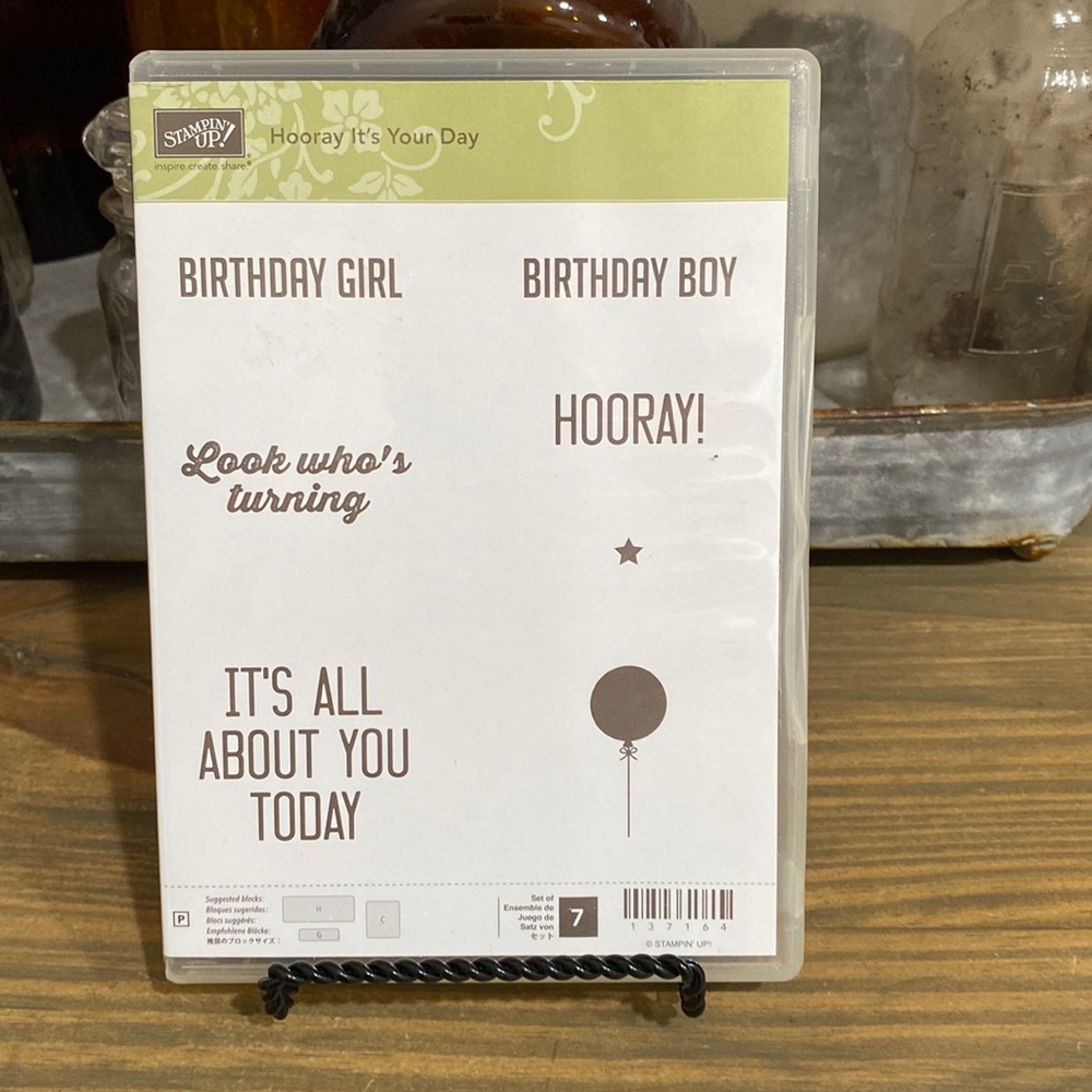 NWOT Stampin Up! Hooray It’s Your Day stamps